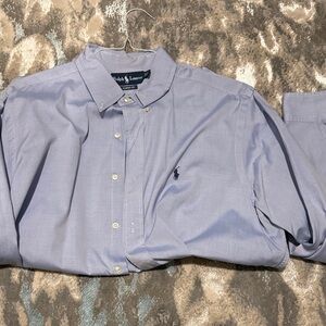 Ralph Lauren Men's Light Blue Button Down Shirt